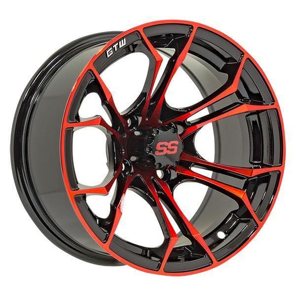 GTW Spyder 12X7 Black/Red w/SS Cap