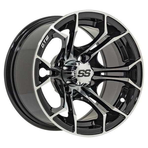 GTW Spyder 14X7 Black/Machined Accents w/SS Cap