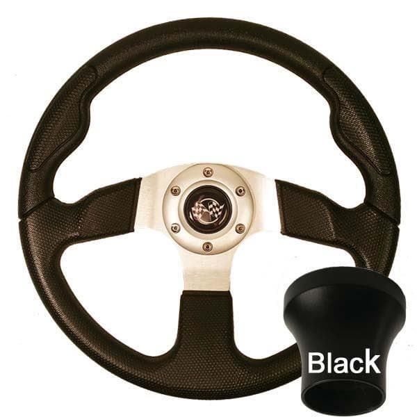GTW Steering Wheel Kit, Black/Sport 13.5 W/Black Adapter, Club Car Precedent