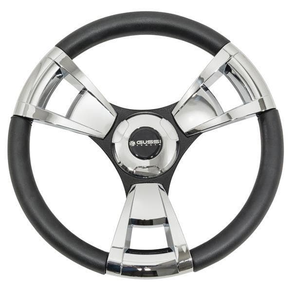 Gussi Model 13 Soft Touch Steering Wheel (Chrome)(EZ-GO HUB)